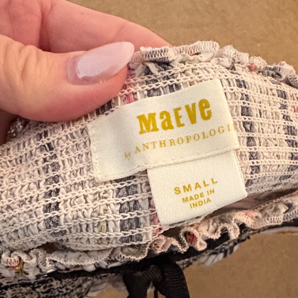 Anthropologie Striped Boho Maxi Skirt in Black, Tan & Cream - Picture 5 of 5